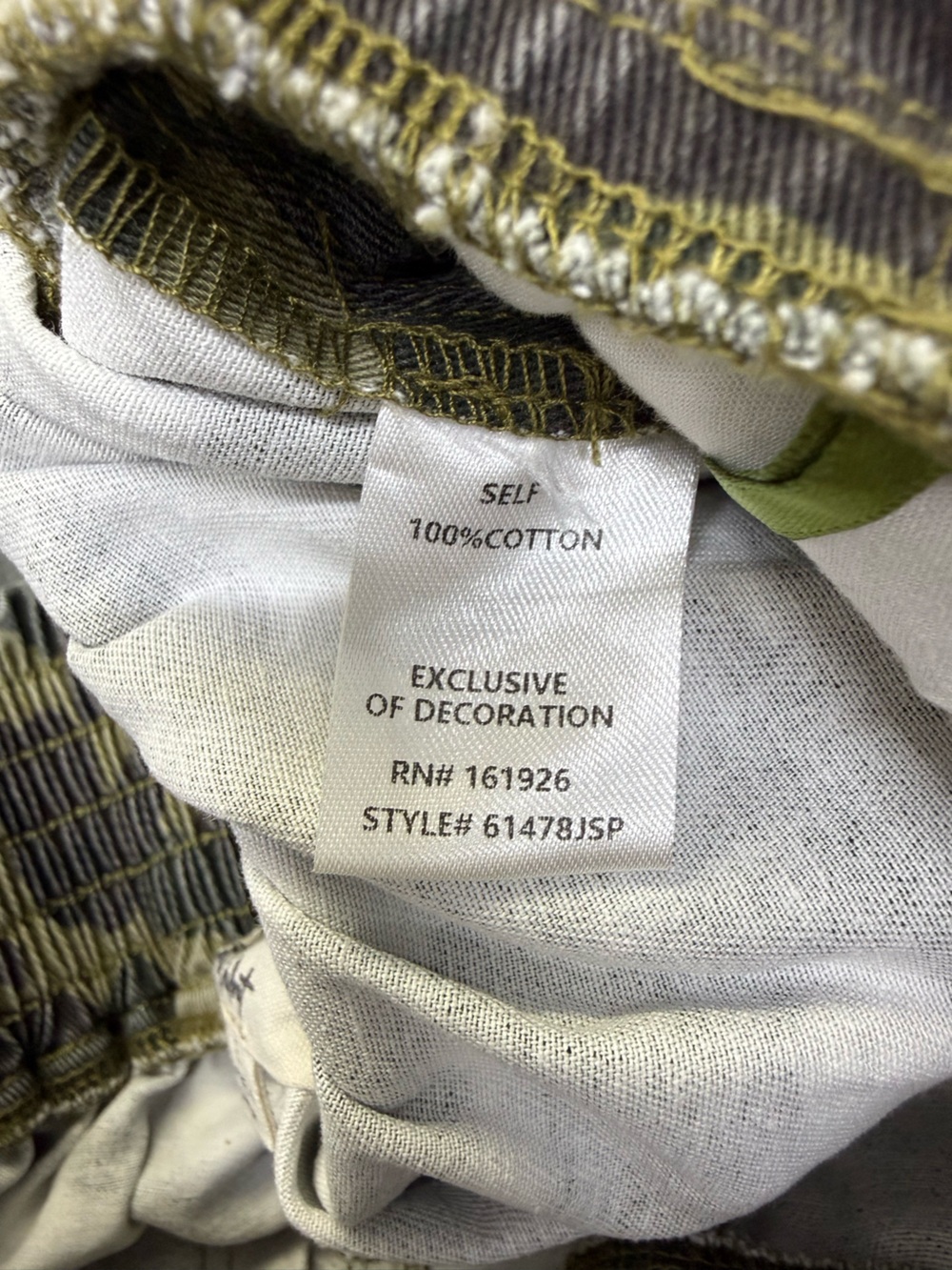 Olive Camo Wide-Leg Drawstring Pants - Picture 6 of 7